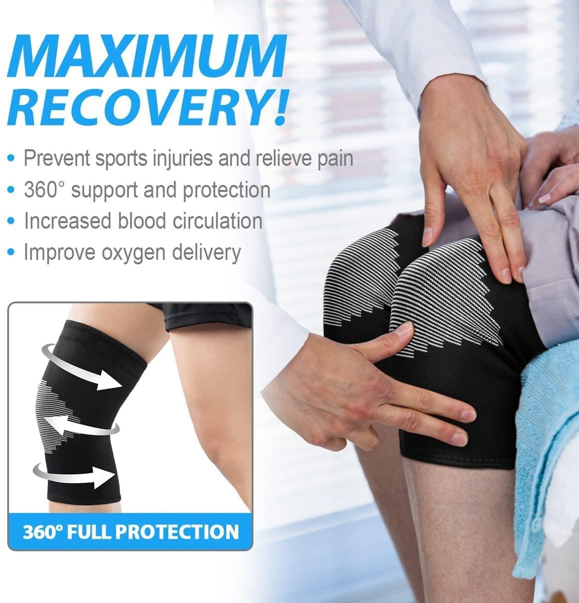Munafa Knee Compression Sleeve Support for Men & Women