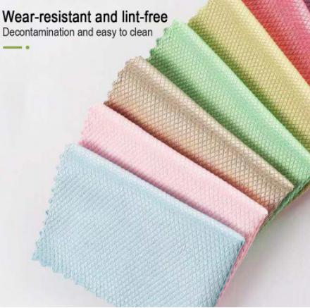 Munafa Fish Scale Cloth For Cleaning Window Glass/Bowl(Pack of 6)