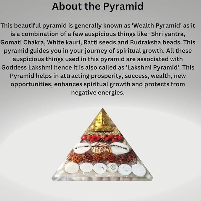 Munafa Crystal Wealth Gomati Chakra Shree Yantra Pyramid