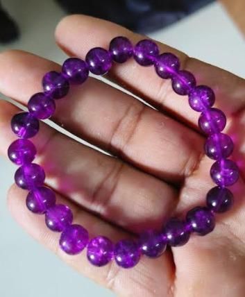 Munafa Stretchable Handmade Natural Crystal Stone Bracelet (Pack Of 2)