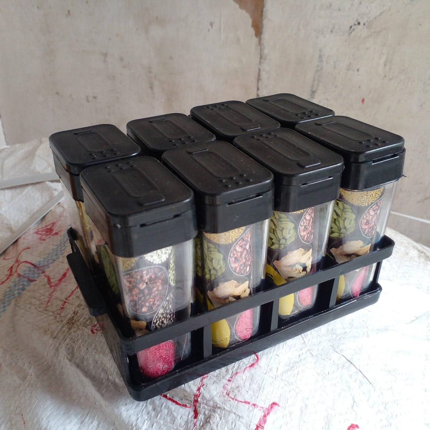 Munafa Air tight Spice Storage Box Jar (8 pcs)