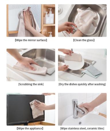 Munafa Fish Scale Cloth For Cleaning Window Glass/Bowl(Pack of 6)