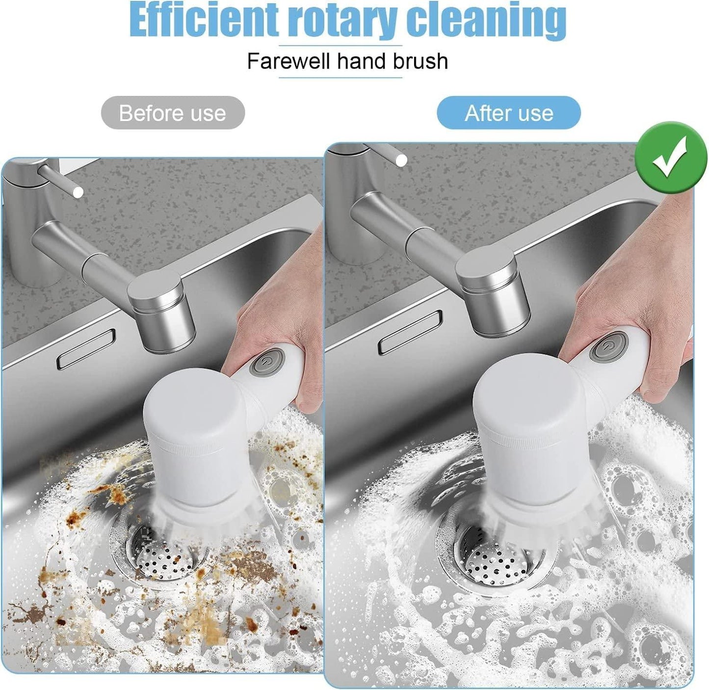 Munafa 5 in 1 Handheld Bathroom Cleaning Brush