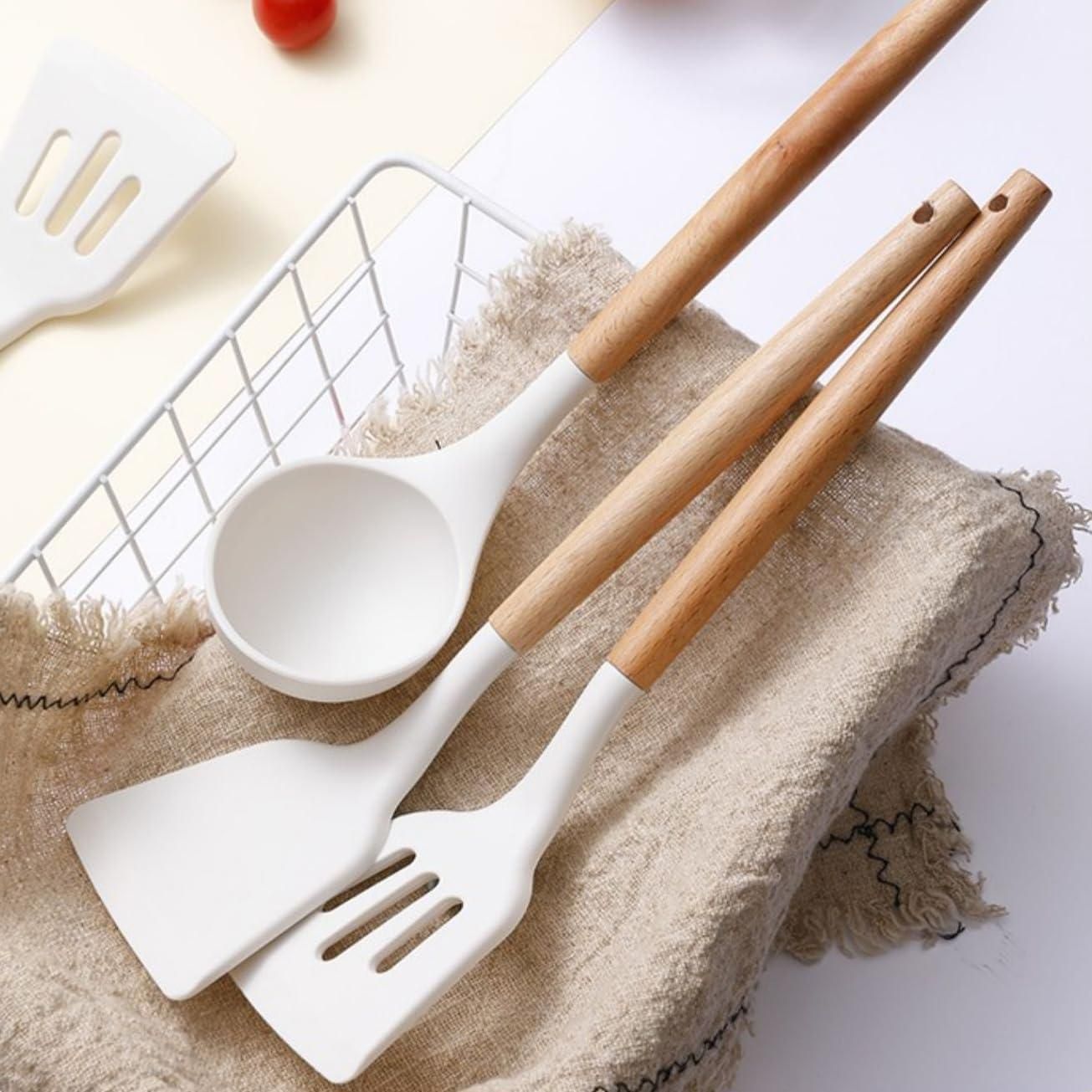 Munafa Silicon Kitchen Tools Set of 3 (Cooking & Serving Spatula)