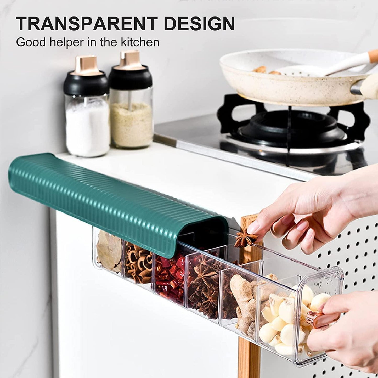 Munafa Wall Hanging Transparent Storage Box (Pack of 1) for Home Office, Kitchen and Bathroom.