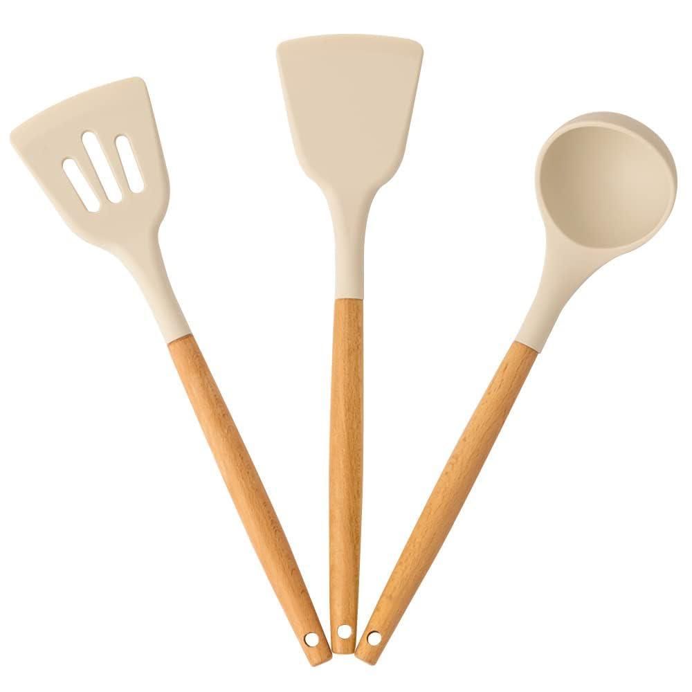 Munafa Silicon Kitchen Tools Set of 3 (Cooking & Serving Spatula)