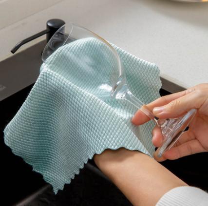 Munafa Fish Scale Cloth For Cleaning Window Glass/Bowl(Pack of 6)