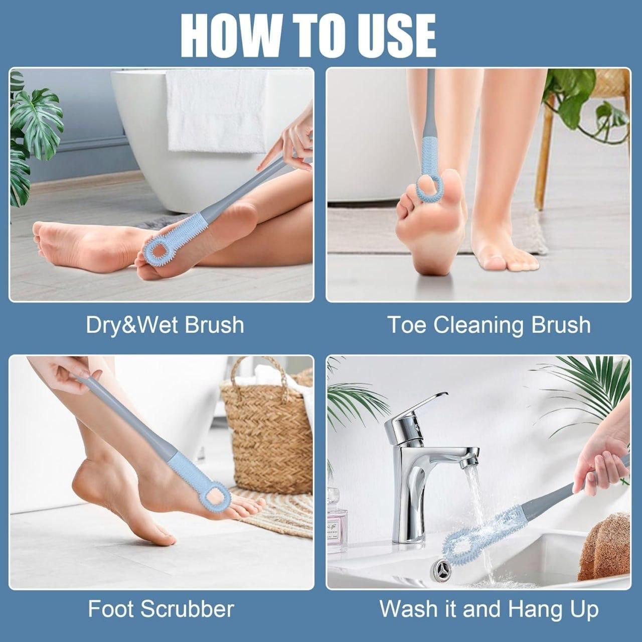 Munafa Foot Scrubber | No Need to Bend Easy Foot Cleaning Tool