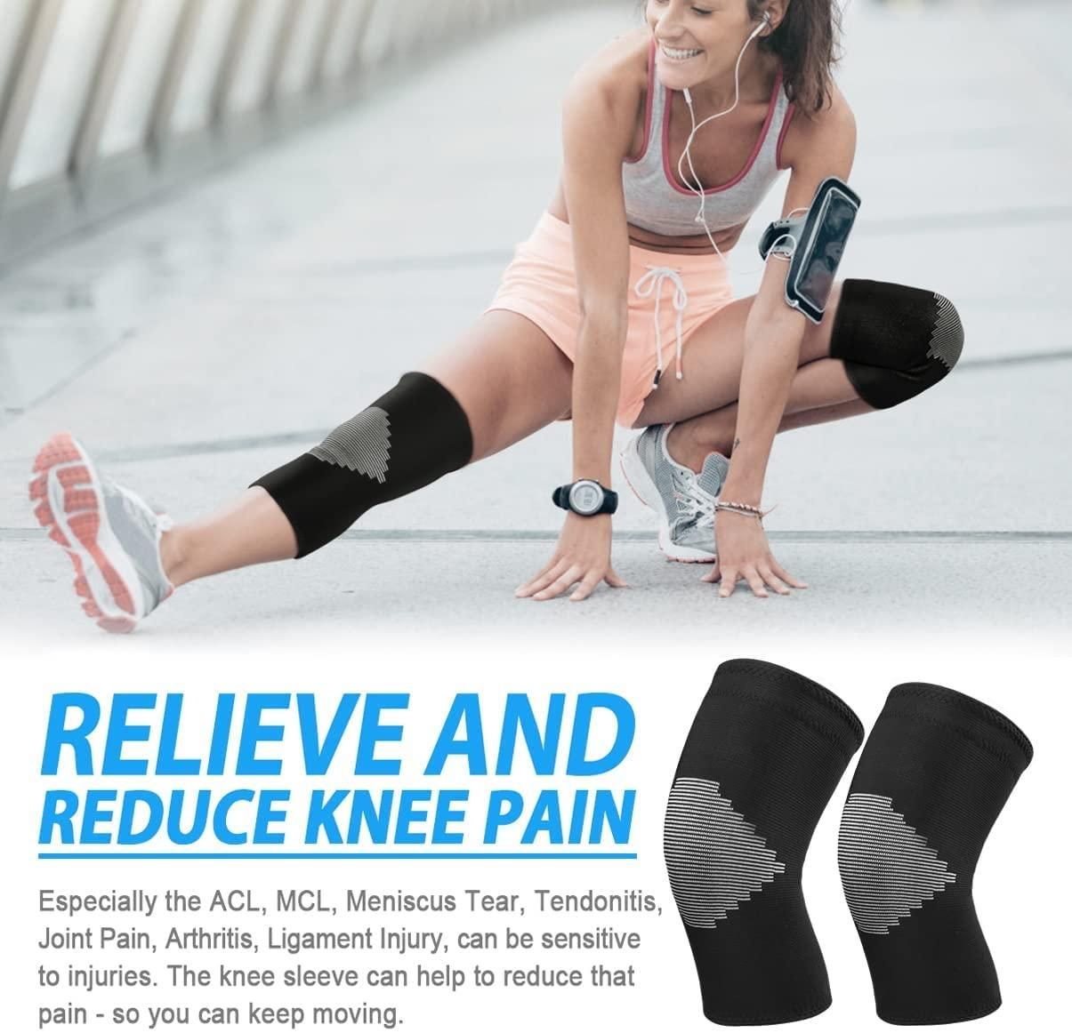Munafa Knee Compression Sleeve Support for Men & Women