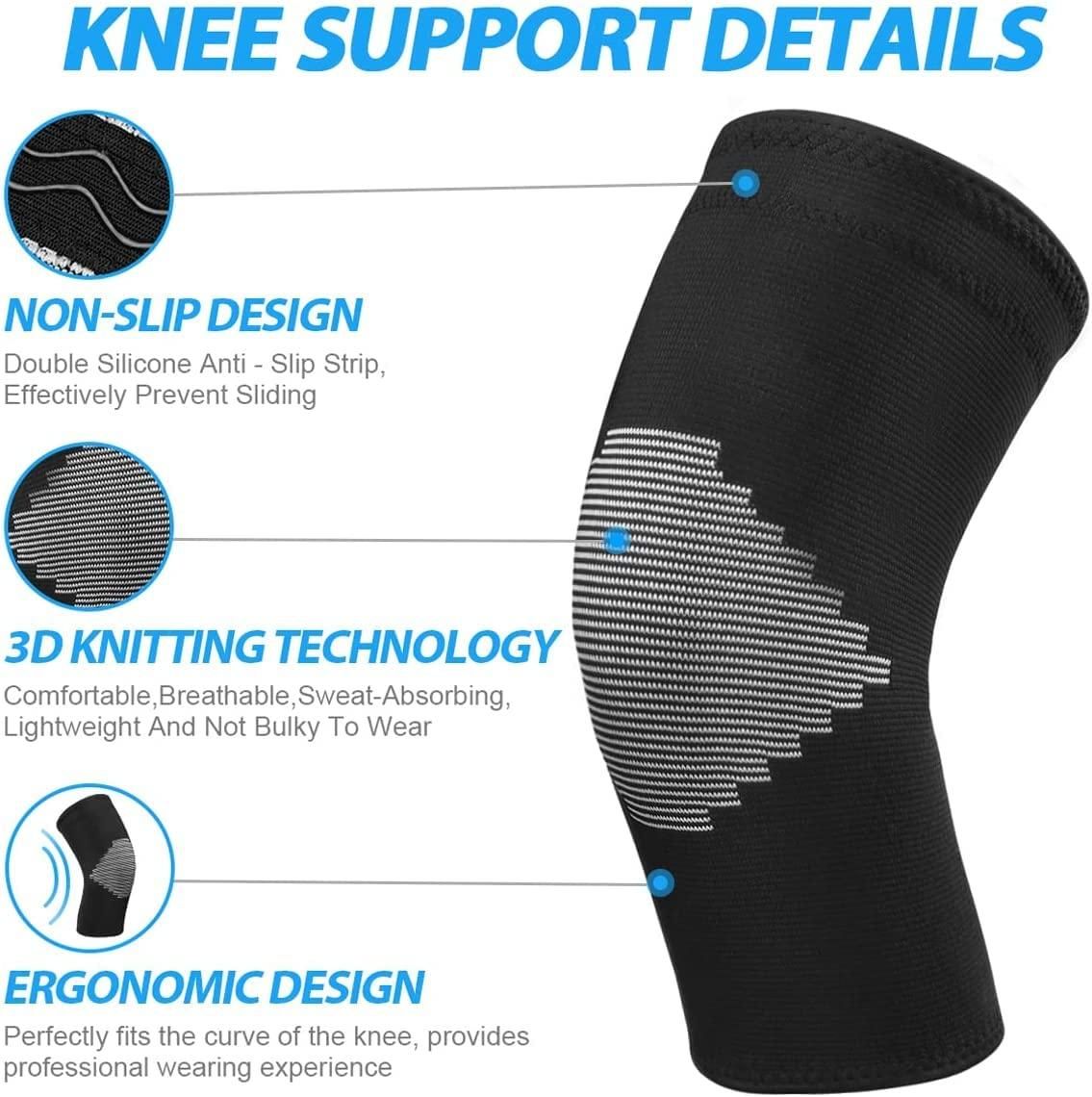 Munafa Knee Compression Sleeve Support for Men & Women