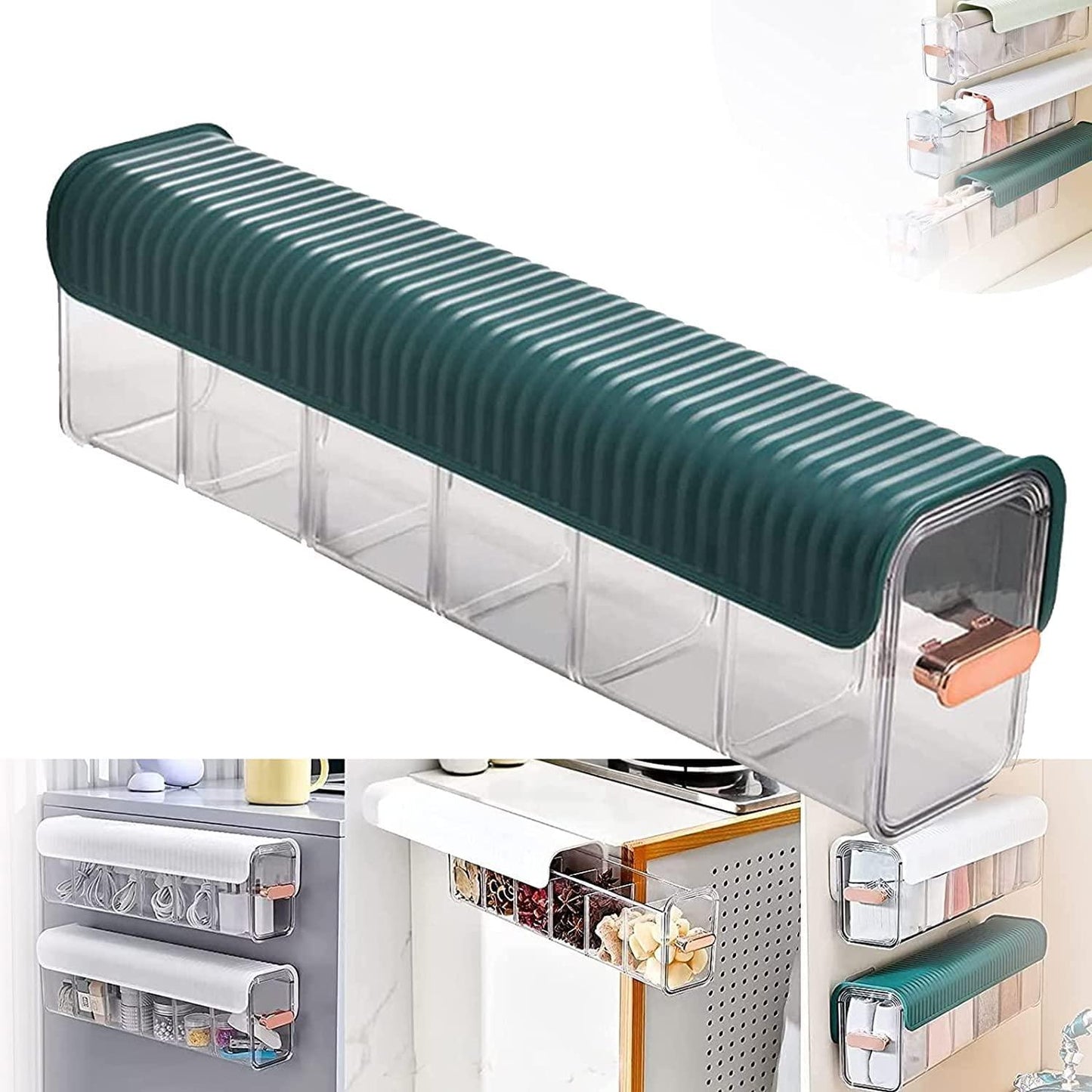Munafa Wall Hanging Transparent Storage Box (Pack of 1) for Home Office, Kitchen and Bathroom.