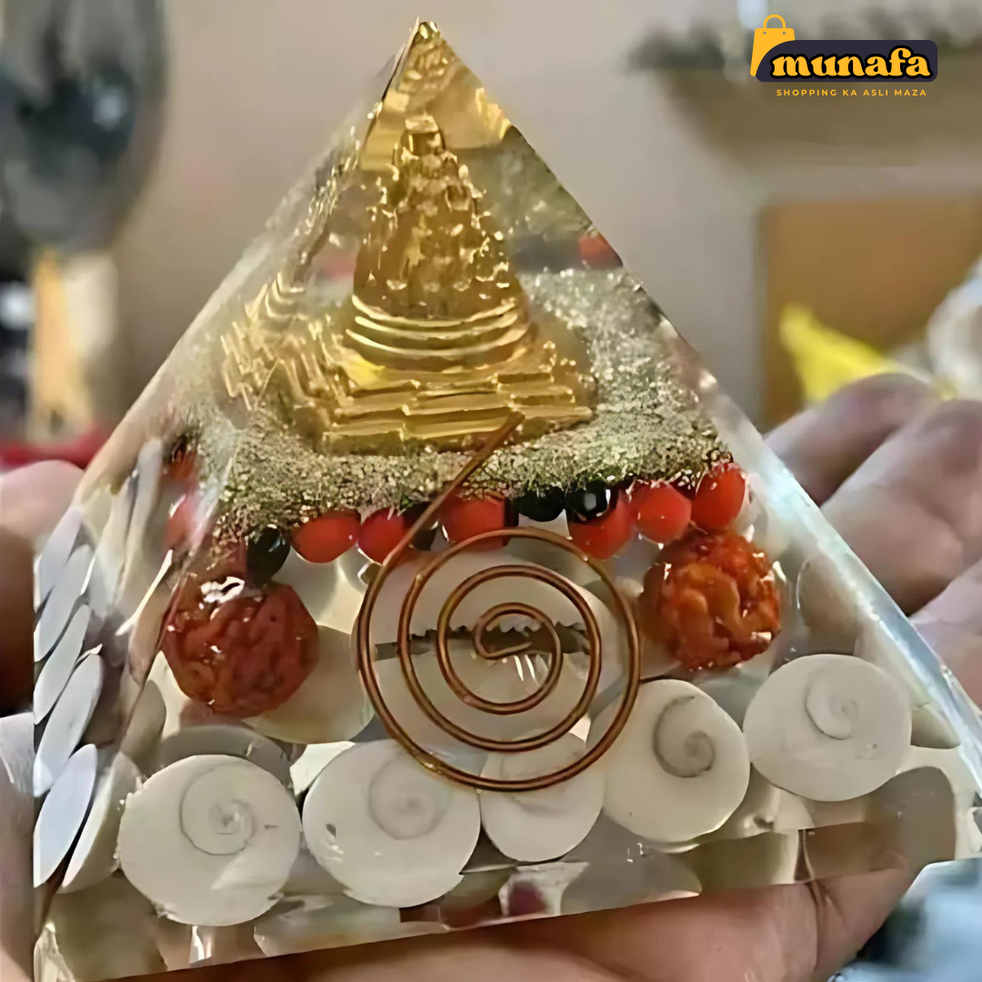Munafa Crystal Wealth Gomati Chakra Shree Yantra Pyramid