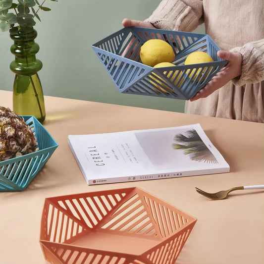 Munafa Trendy Geometric Design Fruit Bowl for Kitchen