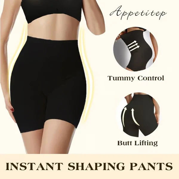 4-in-1 Shaper - Quick Slim Shape Wear Tummy, Back, Thighs, Hips - Black/Efffective Seamless Tummy Tucker