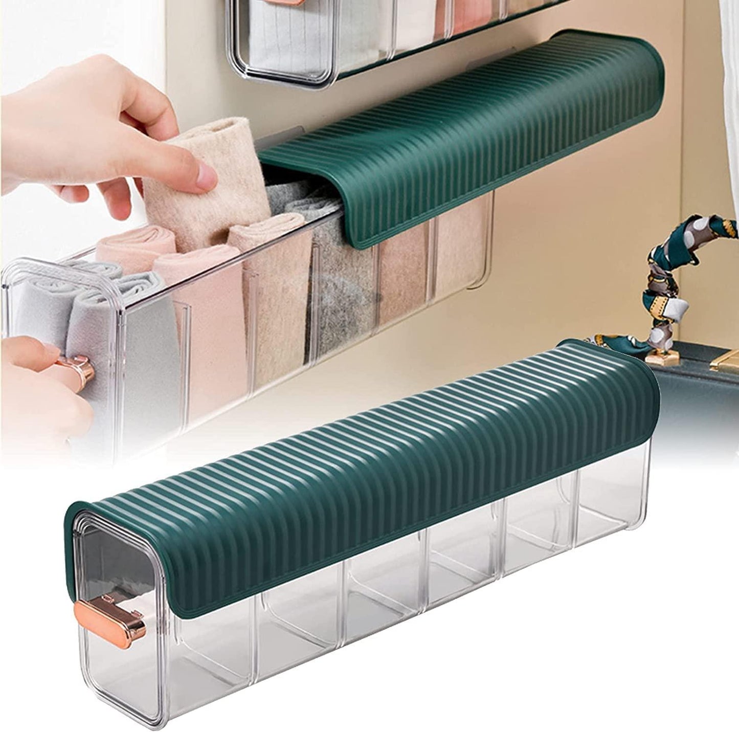 Munafa Wall Hanging Transparent Storage Box (Pack of 1) for Home Office, Kitchen and Bathroom.