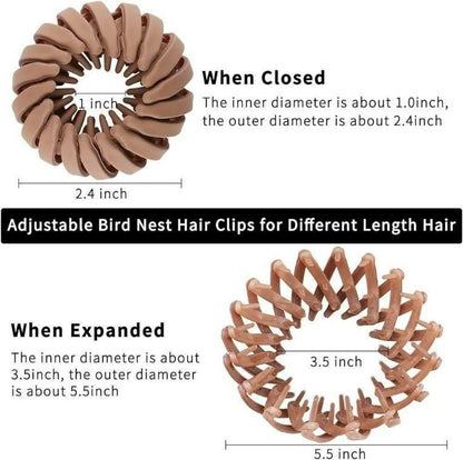 Munafa Expandable Hair Clip or Bun Scrunchy (Pack of 2)
