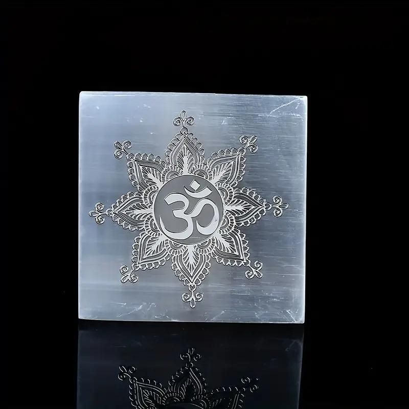 Munafa Selenite Crystal Charging Plate