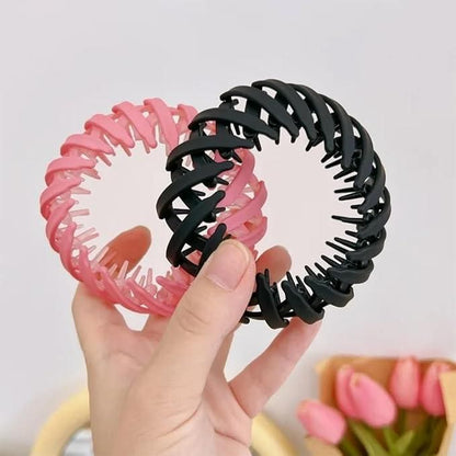 Munafa Expandable Hair Clip or Bun Scrunchy (Pack of 2)
