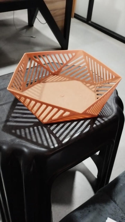 Munafa Trendy Geometric Design Fruit Bowl for Kitchen