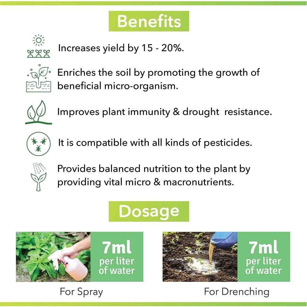 Munafa Plant Boost Liquid Biofertilizer for All Crops,Organic (Pack of 4)