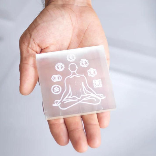Munafa Selenite Crystal Charging Plate