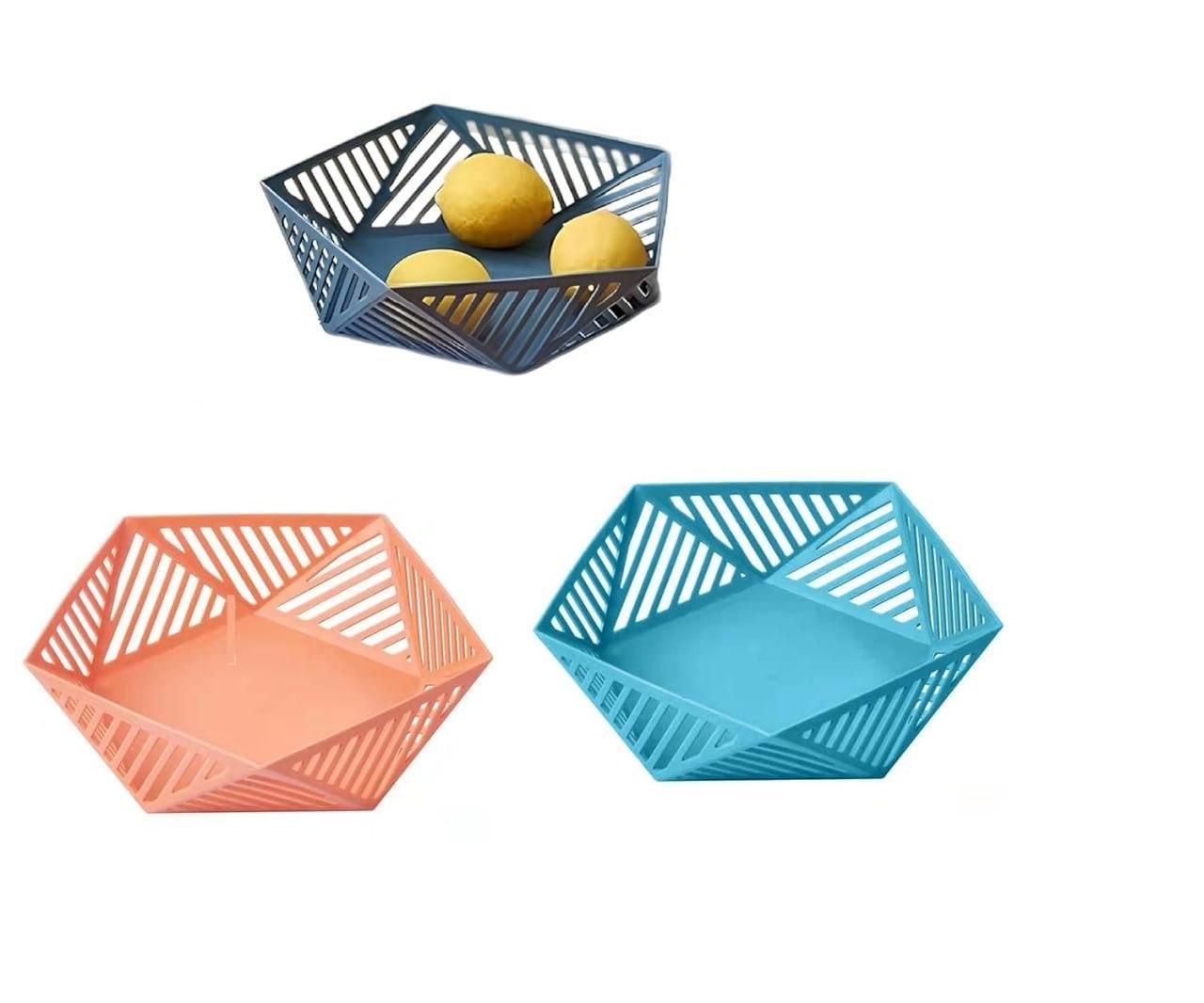 Munafa Trendy Geometric Design Fruit Bowl for Kitchen