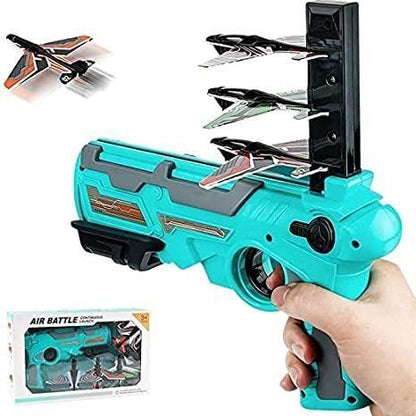 Munafa Airplane Launcher Toy Gun with Foam Glider with 4 Foam aircrafts