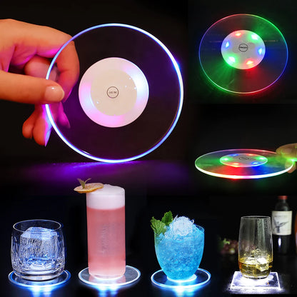 Munafa Colourful LED Coasters for Drinks, Pack of 1
